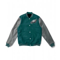 Philadelphia Eagles Green/Grey Varsity Jacket