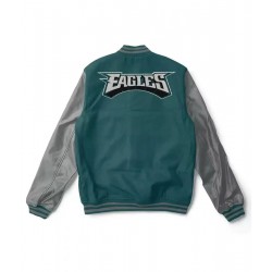Philadelphia Eagles Green/Grey Varsity Jacket