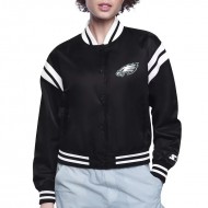Philadelphia Eagles Printed Logo Varsity Satin Jacket