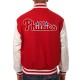 Philadelphia Phillies Letterman Red and White Jacket Philadelphia Phillies Letterman Red and White Jacket