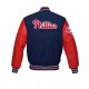 Philadelphia Phillies MLB Red and Blue Letterman Jacket Philadelphia Phillies MLB Red and Blue Letterman Jacket