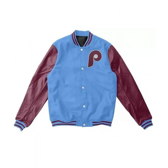 Philadelphia Phillies Maroon/Blue Letterman Jacket