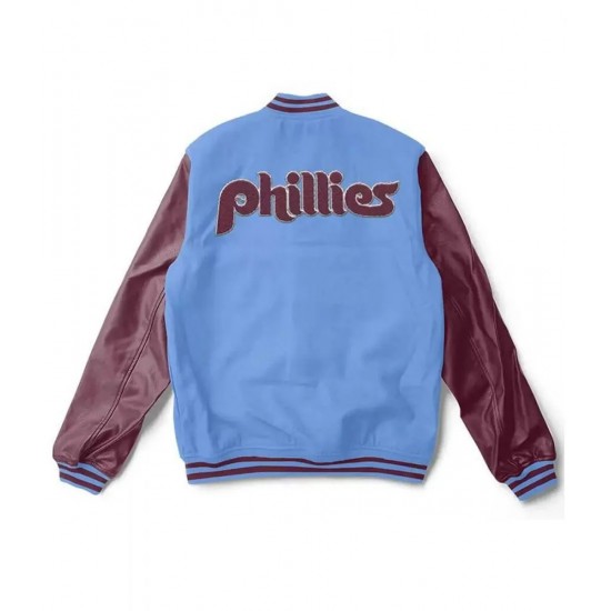 Philadelphia Phillies Maroon/Blue Letterman Jacket