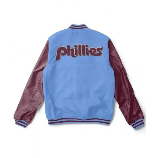 Philadelphia Phillies Maroon/Blue Letterman Jacket