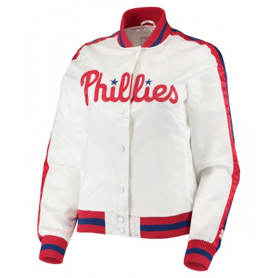 Philadelphia Phillies Starter White Satin Jacket Philadelphia Phillies Starter White Satin Jacket