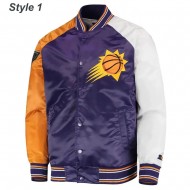 Phoenix Suns Reliever Purple & Orange Satin Jacket