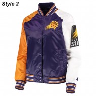 Phoenix Suns Reliever Purple & Orange Satin Jacket