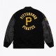 Pittsburgh Pirates Black Out Vintage Logo Varsity Jacket