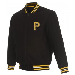 Pittsburgh Pirates Black Wool Letterman Jacket 