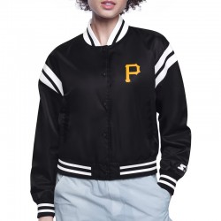 Pittsburgh Pirates Printed Logo Varsity Satin Jacket