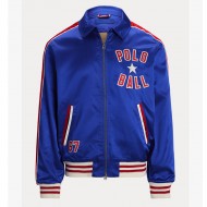 Polo Ball Bomber Satin Jacket