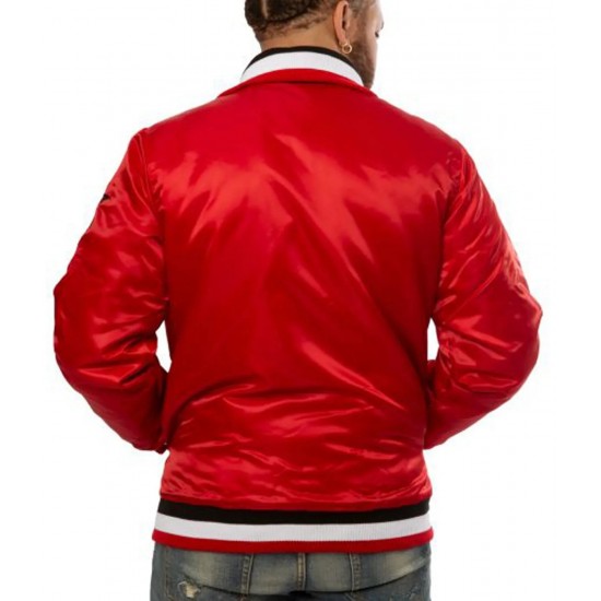 Portland Trailblazers Rip City Red Satin Jacket Portland Trailblazers Rip City Red Satin Jacket