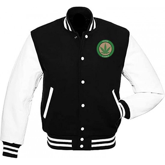 Pot Leaf Weed Cannabis Rastafarian High Times Black Varsity Jacket Pot Leaf Weed Cannabis Rastafarian High Times Black Varsity Jacket