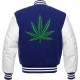 Pot Leaf Weed Cannabis Rastafarian High Times Blue Varsity Jacket Pot Leaf Weed Cannabis Rastafarian High Times Blue Varsity Jacket