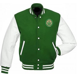 Pot Leaf Weed Cannabis Rastafarian High Times Green Varsity Jacket Pot Leaf Weed Cannabis Rastafarian High Times Green Varsity Jacket