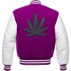 Pot Leaf Weed Cannabis Rastafarian High Times Purple Varsity Jacket