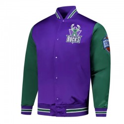 Primetime Milwaukee Bucks Purple and Green Jacket