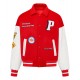 Prince Charming A Few Good Kids Classic White/Red Varsity Jacket Prince Charming A Few Good Kids Classic White/Red Varsity Jacket