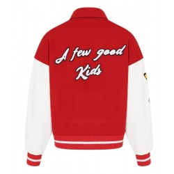 Prince Charming A Few Good Kids Classic White/Red Varsity Jacket 