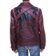 Printed Maroon Travis Touchdown Gaming Leather Jacket Printed Maroon Travis Touchdown Gaming Leather Jacket