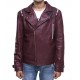 Printed Maroon Travis Touchdown Gaming Leather Jacket Printed Maroon Travis Touchdown Gaming Leather Jacket