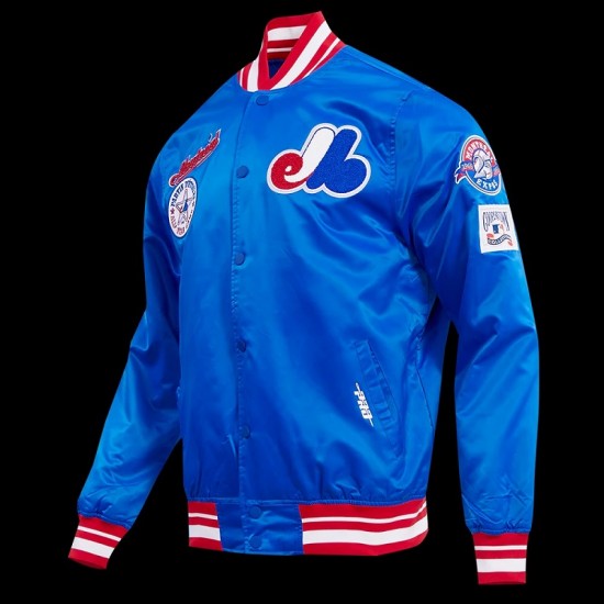 Men's Pro Standard Montreal Expos Classic Satin Jacket Men's Pro Standard Montreal Expos Classic Satin Jacket