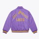 Purple LA Lakers Satin Full-Zip Jacket