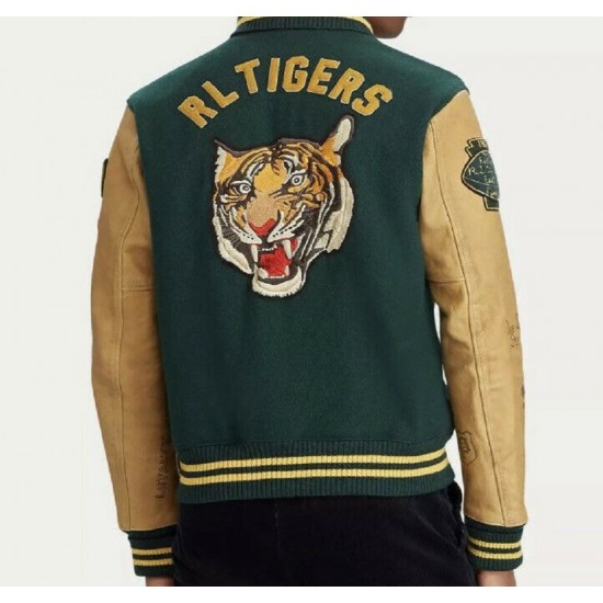 RL Tigers Polo Ralph Lauren RRL Rugby Letterman Jacket RL Tigers Polo Ralph Lauren RRL Rugby Letterman Jacket