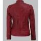 Rachel Womens Maroon Slim Fit Leather Jacket Rachel Womens Maroon Slim Fit Leather Jacket