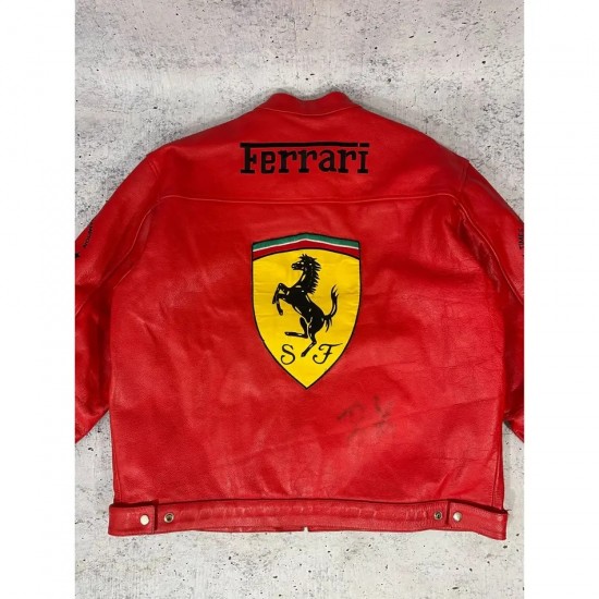 Ferrari Racing Red Leather Jacket Ferrari Racing Red Leather Jacket