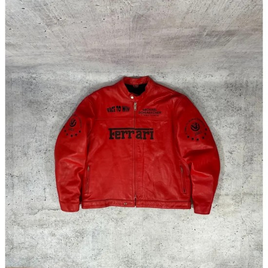 Ferrari Racing Red Leather Jacket Ferrari Racing Red Leather Jacket