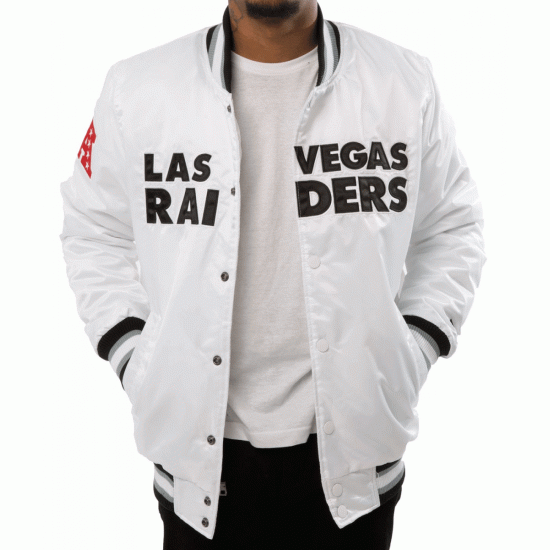 Raiders Las Vegas Back Shield Satin Jacket