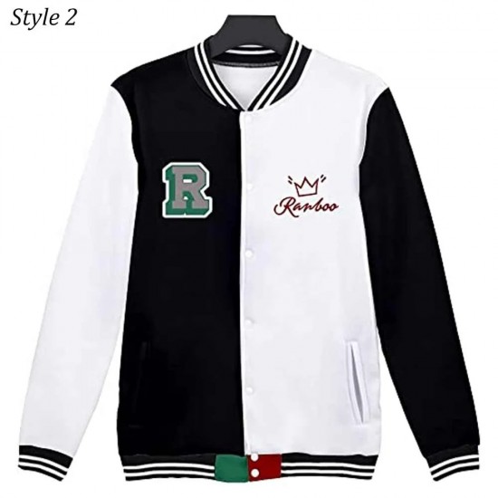 Ranboo Black and White Letterman Jacket Ranboo Black and White Letterman Jacket