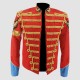 Rare MJ Michael Jackson Red Retro England Military Jacket Rare MJ Michael Jackson Red Retro England Military Jacket