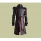 Real Leather Men Black Trench Coat Real Leather Men Black Trench Coat