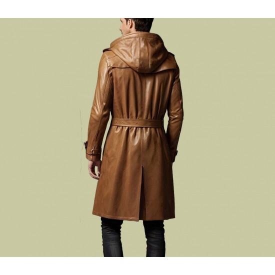 Real Leather Men Duster Coat Real Leather Men Duster Coat