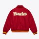 Red Atlanta Hawks Satin Full-Zip Jacket