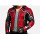 Deadpool Red Hood Style Red Biker Leather Jacket