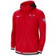 Red Chicago Bulls Full Zip Fleece Hoodie Red Chicago Bulls Full Zip Fleece Hoodie