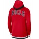 Red Chicago Bulls Full Zip Fleece Hoodie Red Chicago Bulls Full Zip Fleece Hoodie