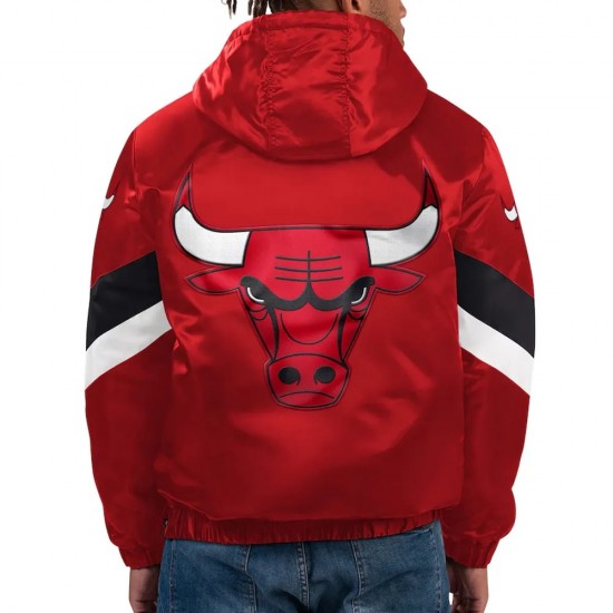 Red Force Play Chicago Bulls Half-Zip Hoodie Red Force Play Chicago Bulls Half-Zip Hoodie