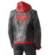 Red Hood Jacket Mens Arkham Jason Todd Bat Logo Costume Biker Leather Jacket Red Hood Jacket Mens Arkham Jason Todd Bat Logo Costume Biker Leather Jacket