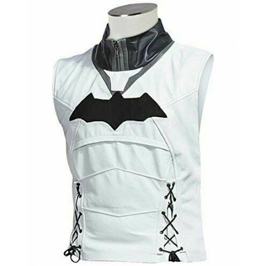 Red Hood Jason Todd Batman Arkham Knight White And Black Costume Vest And Jacket Red Hood Jason Todd Batman Arkham Knight White And Black Costume Vest And Jacket
