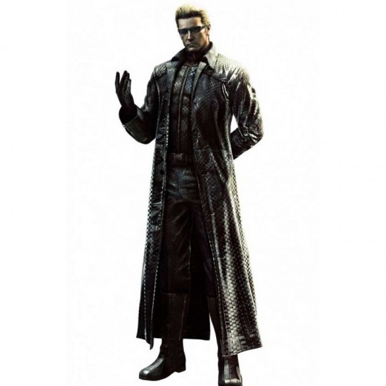 Resident Evil 5 Albert Wesker Leather Cosplay Coat Costume Resident Evil 5 Albert Wesker Leather Cosplay Coat Costume