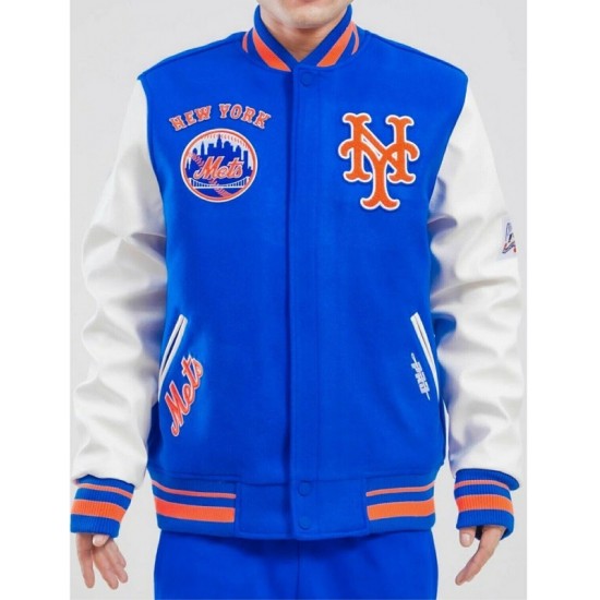 Retro Classic NY Mets Royal Blue Wool Varsity Jacket Retro Classic NY Mets Royal Blue Wool Varsity Jacket