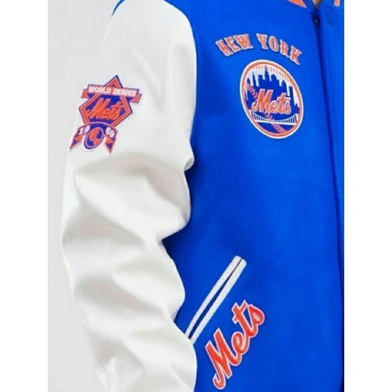 Retro Classic NY Mets Royal Blue Wool Varsity Jacket Retro Classic NY Mets Royal Blue Wool Varsity Jacket