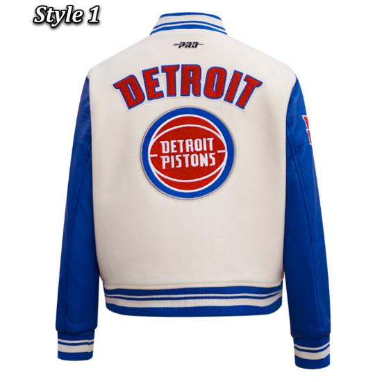 Retro Classic Rib Detroit Pistons Varsity Jacket Retro Classic Rib Detroit Pistons Varsity Jacket