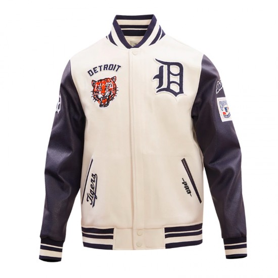 Retro Detroit Tigers Classic Rib Varsity Jacket