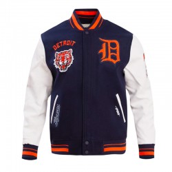 Retro Detroit Tigers Classic Rib Varsity Jacket 