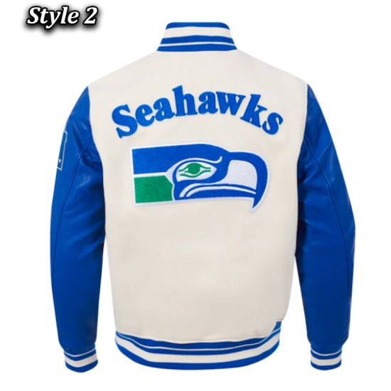 Retro Seattle Seahawks Classic Rib Varsity Jacket